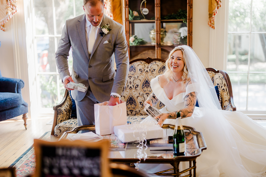 a man in a suit and a woman in a wedding dress